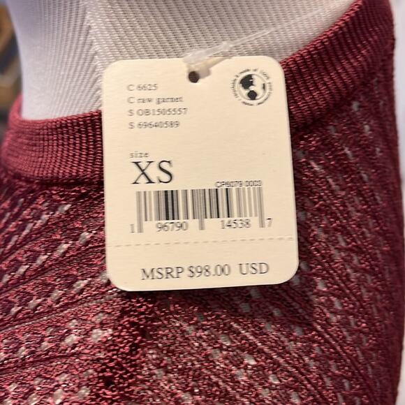 Free People NWT H20 Crew Pull Over Raw Garnet Knit Top - Picture 4 of 9